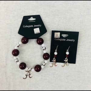 Alabama Crimson Tide Bracelet And Earring Set